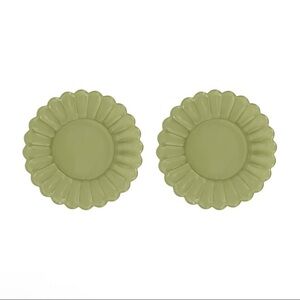 New! Target Bullseye Playground Set of Two Green Glass Plates, Spring 2026